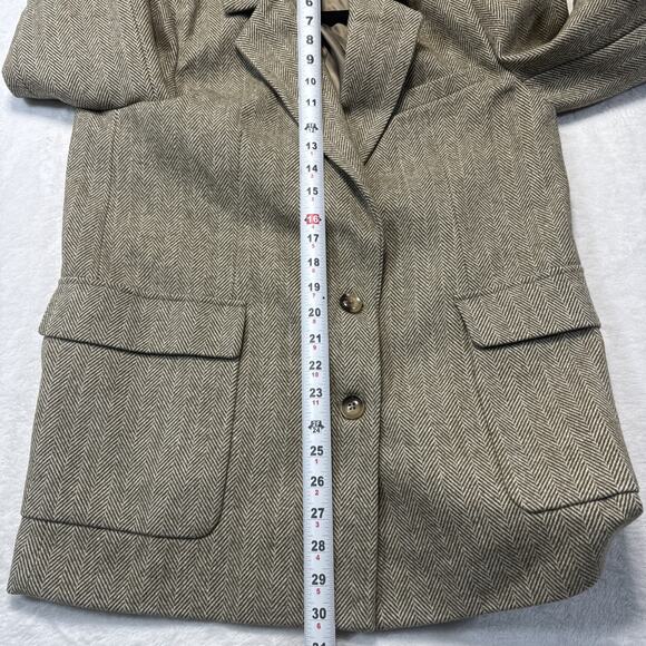 MOTF White Tweed Cropped Buttoned Blazer Sz S - Picture 7 of 7